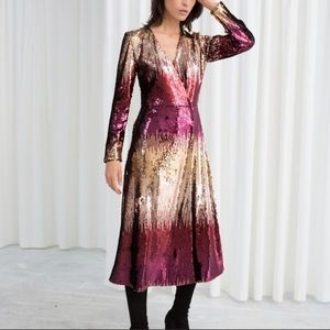 NWT & other stories sequin dress size 0
